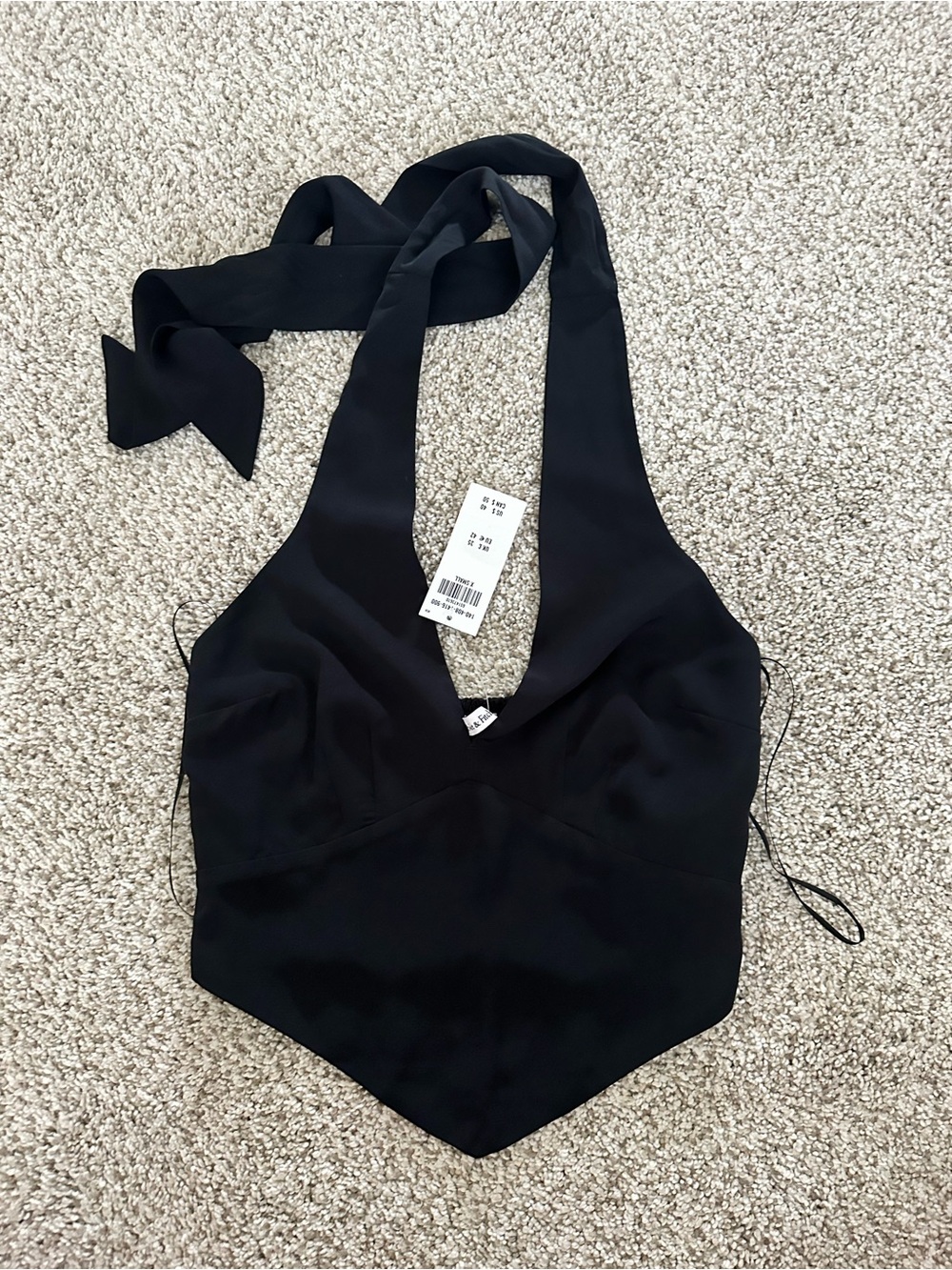 Abercrombie & Fitch Black Halter Crop Top